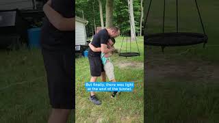 Bonus Army dad&#39;s return surprises boy on an obstacle course | Militarykind #shorts