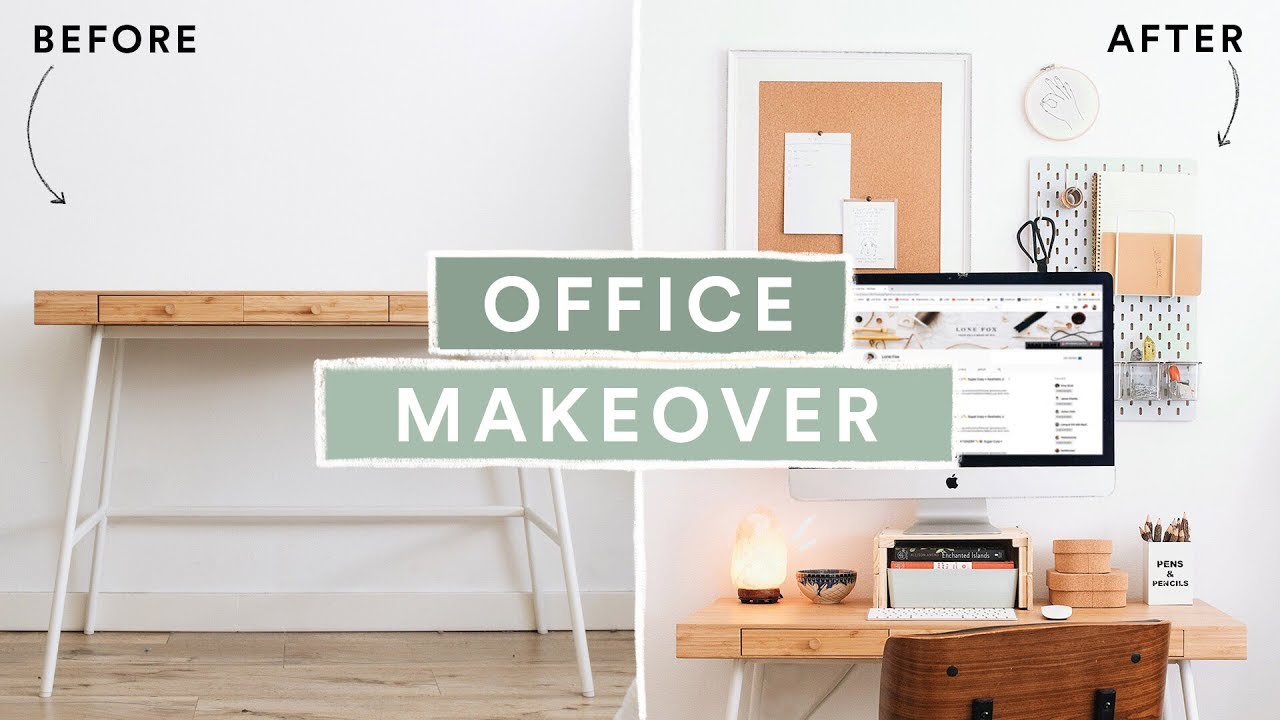 Diy Home Office Desk Makeover Super Affordable Aesthetic
