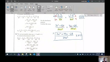 Pre-Calculus 11 - Lesson 6.3 - Adding and Subtracting Rational Expressions (part 1 - monomials only)