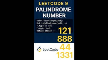 LeetCode 9 Palindrome Number in Python | Easy Coding Tutorial for Beginners