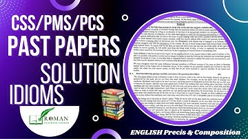 IDIOMS | Past Paper Solution | 2003 to 2006| CSS | PMS | PCS