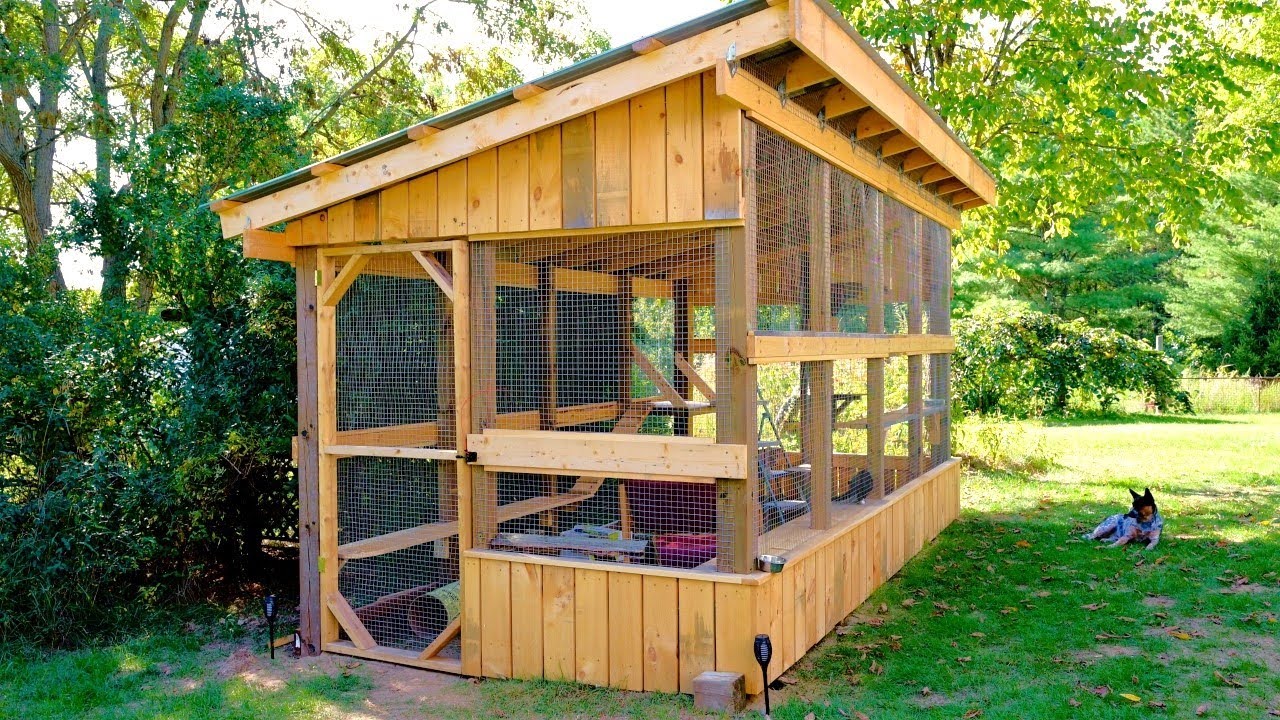 CATIO Build Completion - Part 2 | Outdoor Cat Enclosure | Pole Barn Style