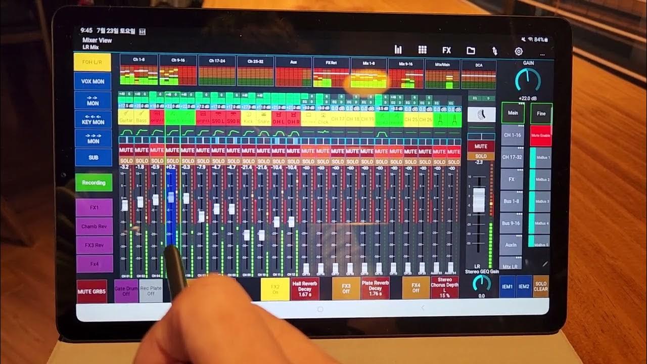 Live Performance using Mixing station App ( behringer X32 / Midas M32