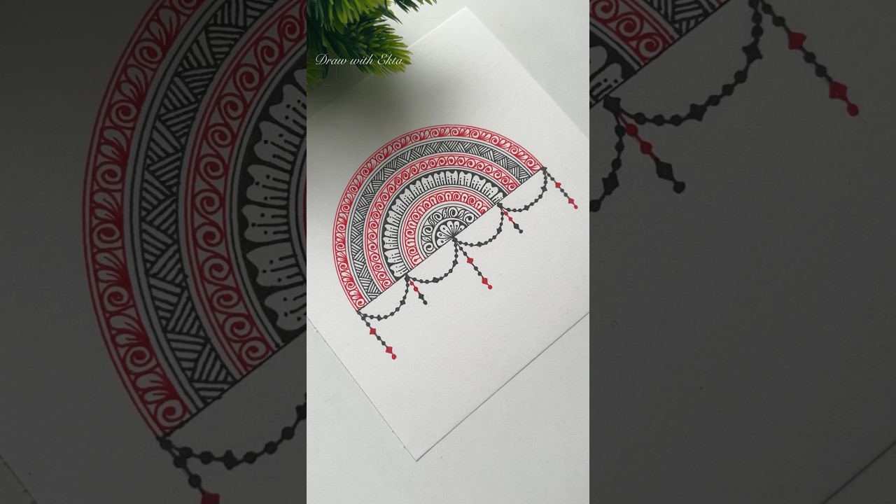 Draw an easy mandala with me ˚˖𓍢ִ໋💘✧˚⋆.🌈🖌️༘⋆