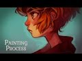 Red scarf | painting process thumbnail