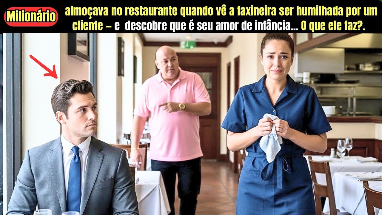 Milionário almoçava no restaurante quando vê a faxineira ser humilhada por um cliente...