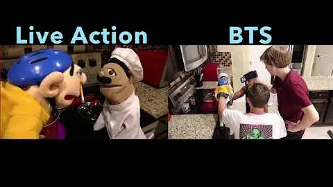 SML Movie: Jeffy Gets Framed Live Action + BTS Side by Side Part 2!