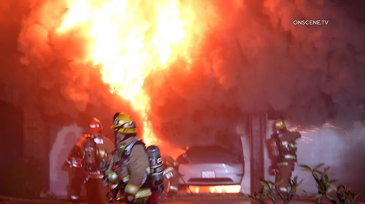Tesla Burns Inside Garage