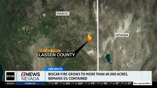 Biscar Fire grows to nearly 70,000 acres in Lassen and Washoe Counties