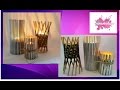 DIY. Portavelas con palitos. Manualidad para niños.// Candle holder with sticks