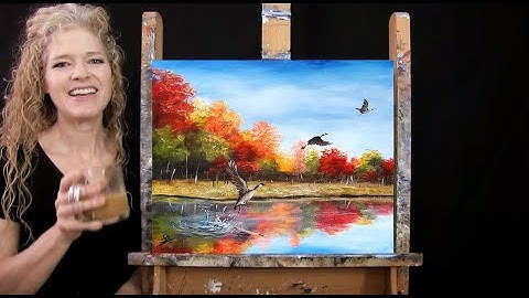 Learn How to Paint "GEESE GOING SOUTH" with Acrylic - Paint and Sip - Step by Step Landscape Lesson