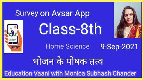 Active survey on Avsar App Class-8th Home Science