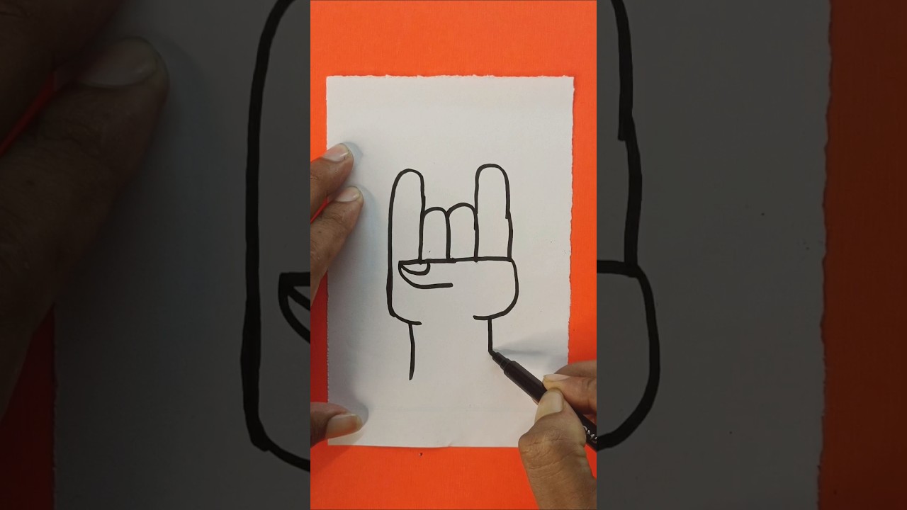 Hand draw with letter m