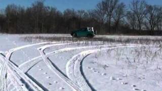 1996 Geo Tracker 4X4 playing in the snow.