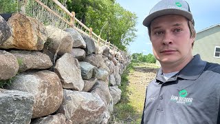 HOW NOT TO BUILD A BOULDER WALL!! #fail