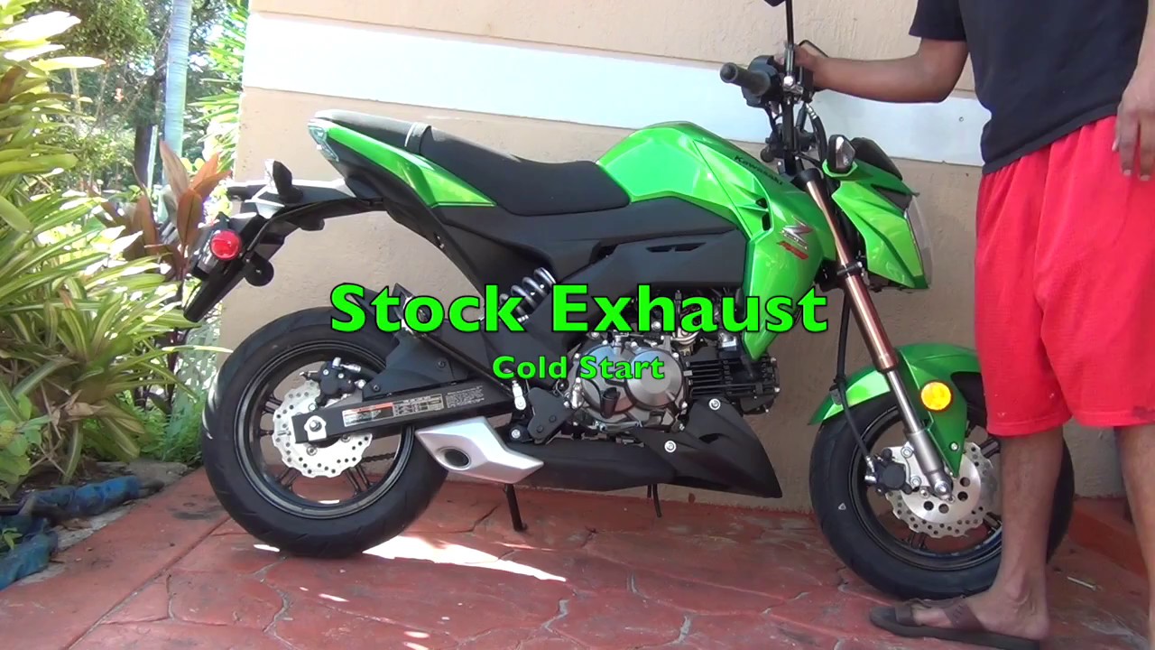 Z125 Yoshimura vs Stock Exhaust YouTube