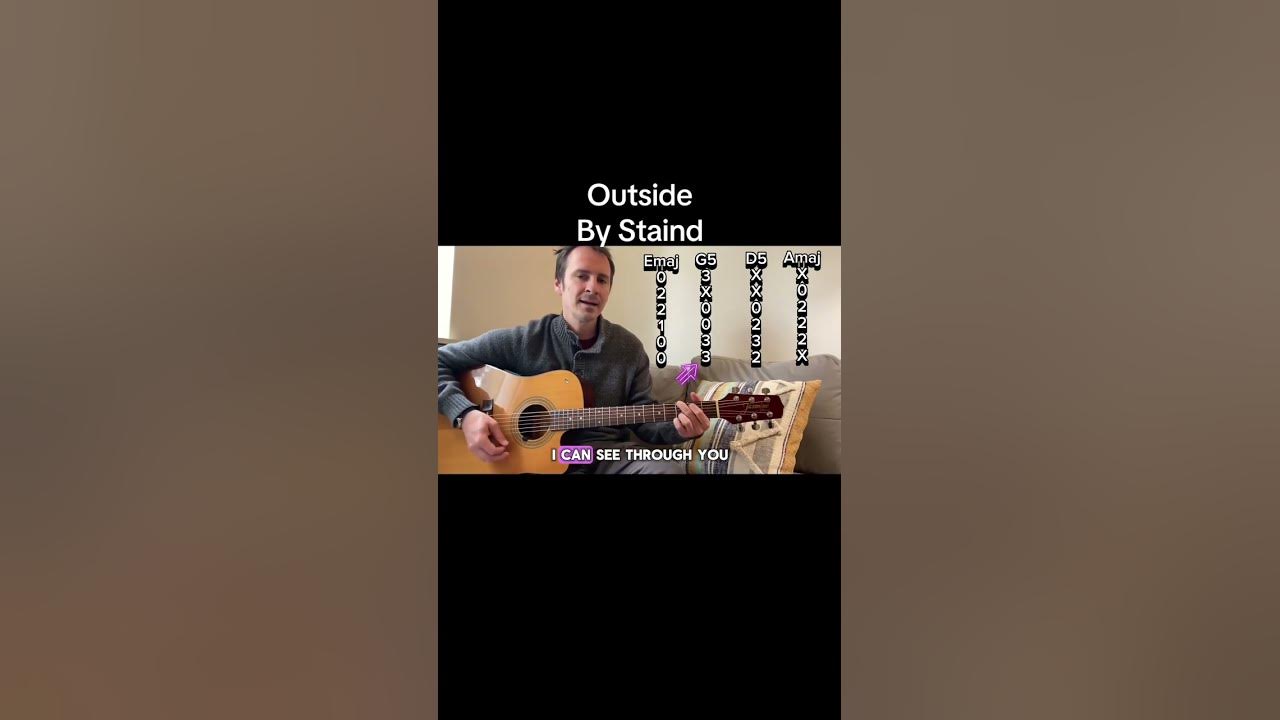 Outside by Staind #guitarlesson #guitarchordsforbeginners
