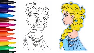 How to Draw ELSA from Frozen | Disney Princess | #frozen #elsa #disney #disneyjunior #art