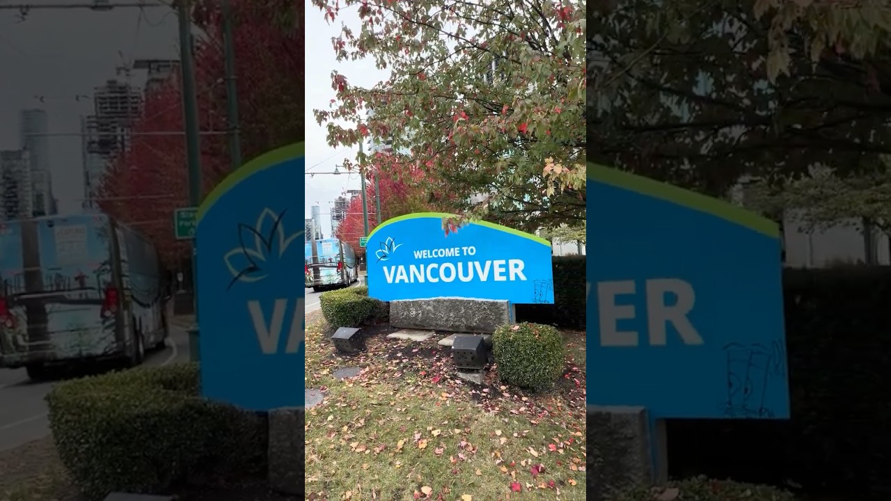 Welcome to Vancouver: Red Leaves & Cars 🍁🚗✨ #shorts