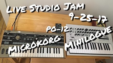 Live Studio Jam, 9-25-17 : Korg Minilogue, Korg Microkorg and Teenage Engineering PO-12