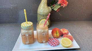 # شاي بالخوخ بارد طبيعي ومنعش# peach iced  tea #homecooking #lovecooking