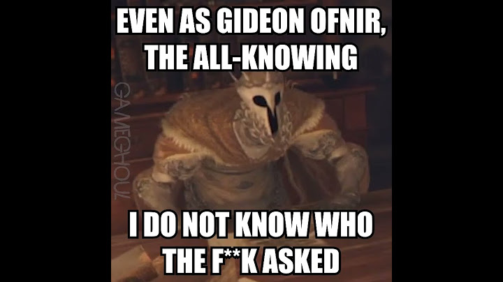 Gideon Ofnir, The All-knowing, doesn't know who asked | Elden Ring