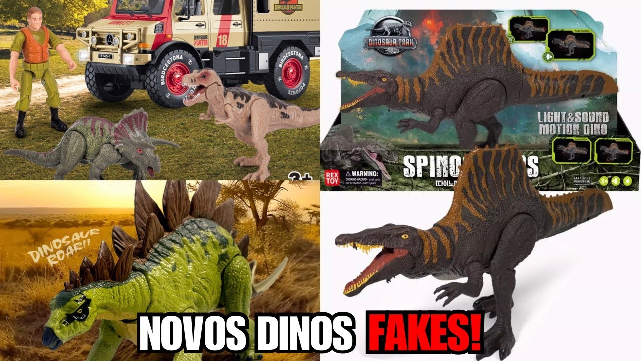 SPINO DE REBIRTH “FAKE”!!! NOVOS DINOS FAKES de JURASSIC WORLD: MATTEL ...
