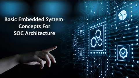 ER & DCI IT, CDAC Embedded Webinar Series #1 : Basic Embedded System Concepts For SoC Architecture