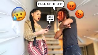 TELLING MY BOYFRIEND MY EX WANTS TO FIGHT HIM TO SEE HOW HE REACTS!!