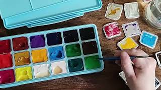 Unboxing and swatching Himi Gouache | New art supplies!