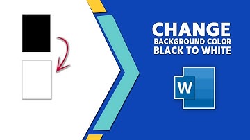 How to Change Background Color from Black to White Microsoft Word