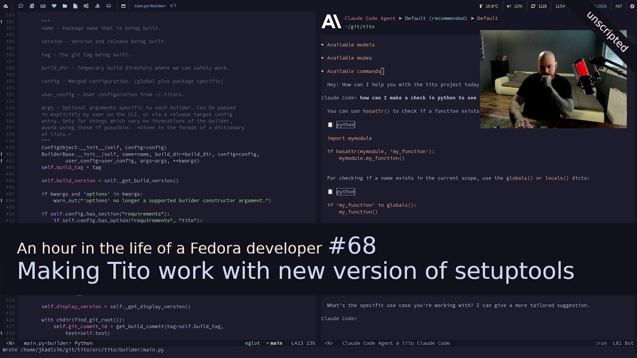 An hour in the life of a Fedora developer #68 - YouTube