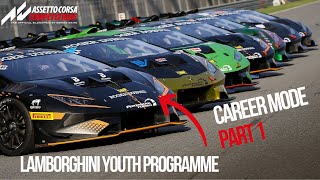Assetto Corsa Competizione - Career Mode Part 1 - Lamborghini Youngster Program