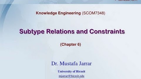 Subtype Relations and Other Constraints (Part 1/2)
