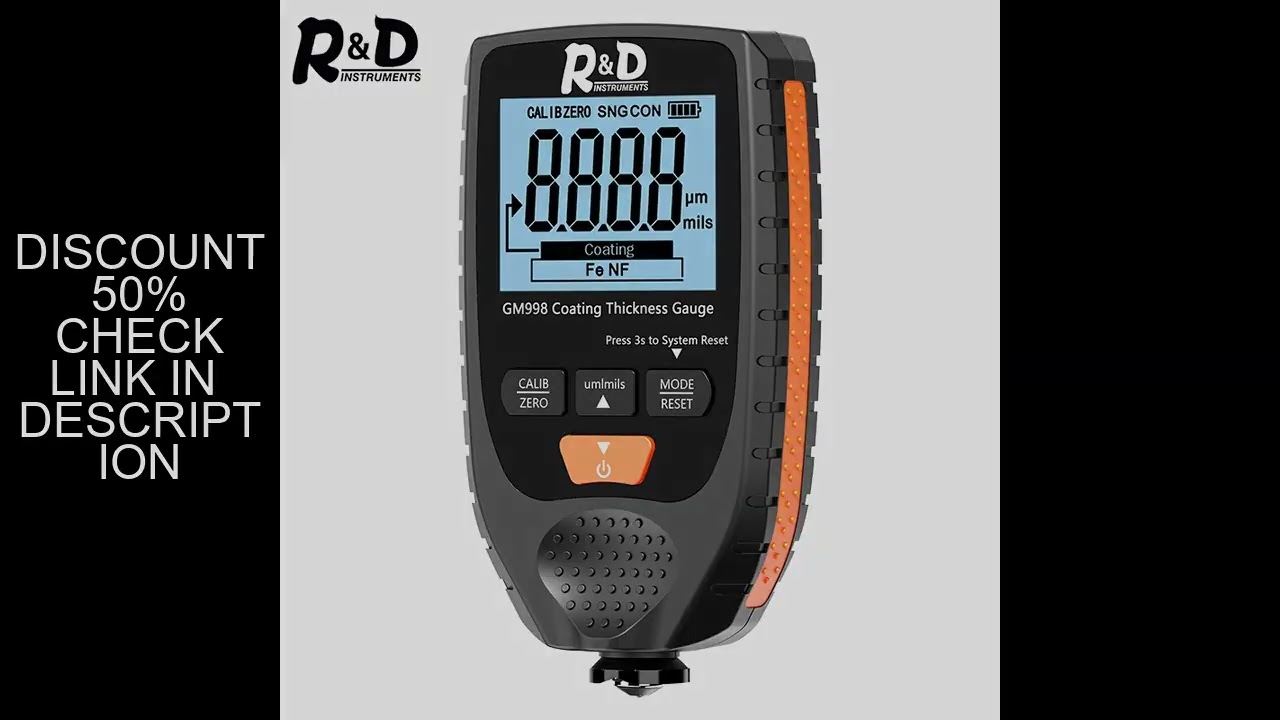 R&D GM998 car paint coating thickness gauge car paint electroplate metal coating thickness tester me