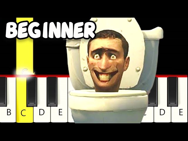 Skibidi Toilet - Fast and Slow (Easy) Piano Tutorial - Beginner class=