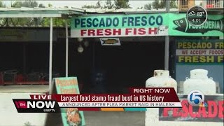 The u.s. attorney for southern district of florida announced largest
food stamp fraud bust in history wednesday afternoon. announcement
came...