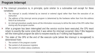 5.7 - Program Interrupt, Types of interrupts, External, Internal, Software Interrupts - COA