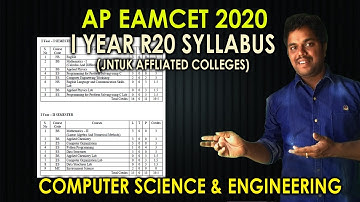 CSE Syllabus | JNTUK R20 CSE First Year Course Structure | AP EAMCET 2020 | Purushotam Academy