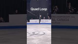 Ilia Malinin Quad Loop Jump Highlights from winning record breaking program #worldsmtl24  #shorts