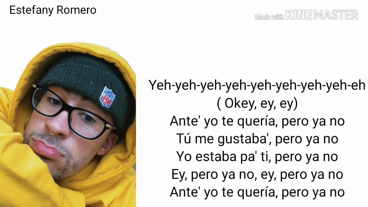 Bad Bunny Pero Ya No [Letra] YouTube