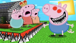 Queen Peppa Pig The Most Secure House vs Evil George Pig In Minecraft