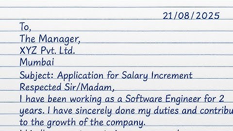 Application for Salary Increment ✍️ | Best Job Application Letter in English | Shiksha Target