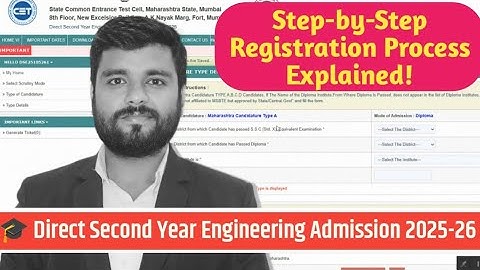 🎓 Direct Second Year Engineering Admission 2025-26 – Step-by-Step Registration Process Explained!