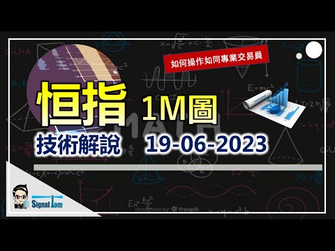 【恆指技術操作】跟隨趨勢力量，判別健康與否的回調，篩選合理機會，馬上入市｜難度低級 Day Trade 1M圖技術解說 19-06-2023