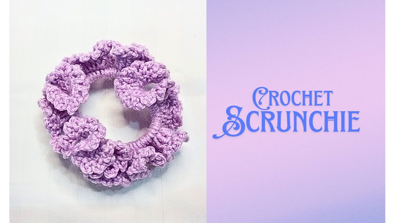 HOW TO CROCHET A SCRUNCHIE | Easy Crochet Scrunchie #crochetpatterns # ...