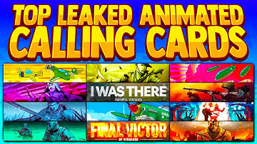 BEST LEAKED ANIMATED CALLING CARDS in Vanguard *Rare*