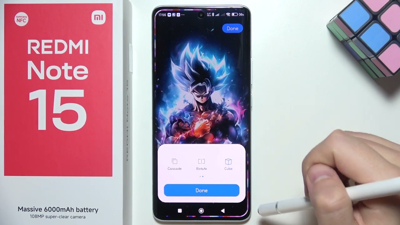 Redmi Note 15: Как изменить анимацию перехода на главном экране