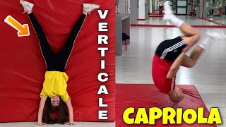 ELENA IMPARA A FARE LA VERTICALE LA CAPRIOLA E LA RUOTA!! *ginnastica challenge*