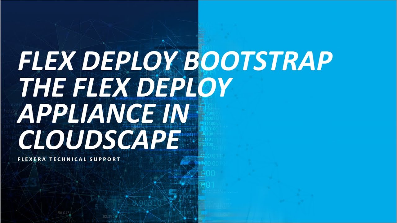Flex Deploy Bootstrap the Flex Deploy Appliance in CloudScape - YouTube